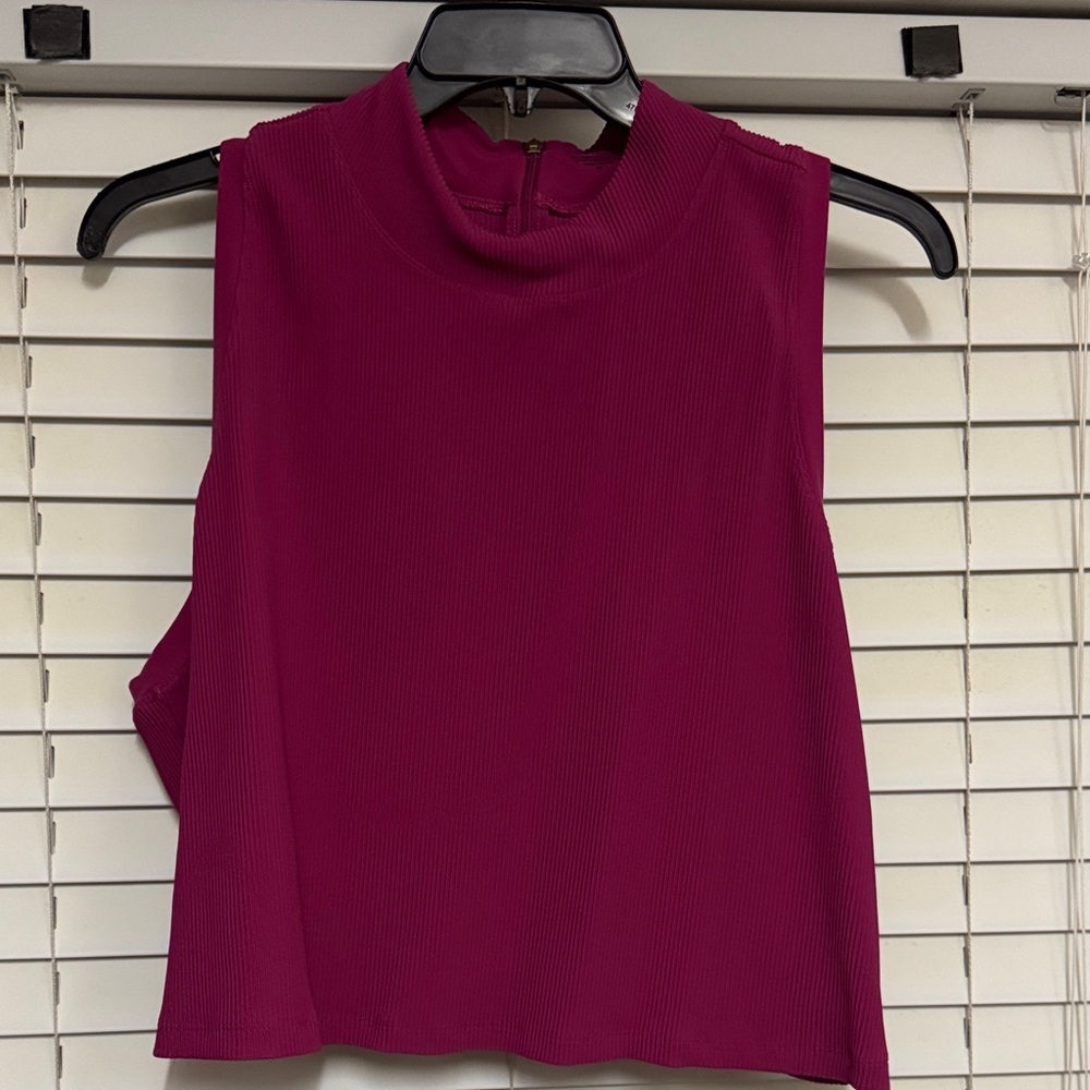 Athleta Fuchsia Sleeveless Crop Top
